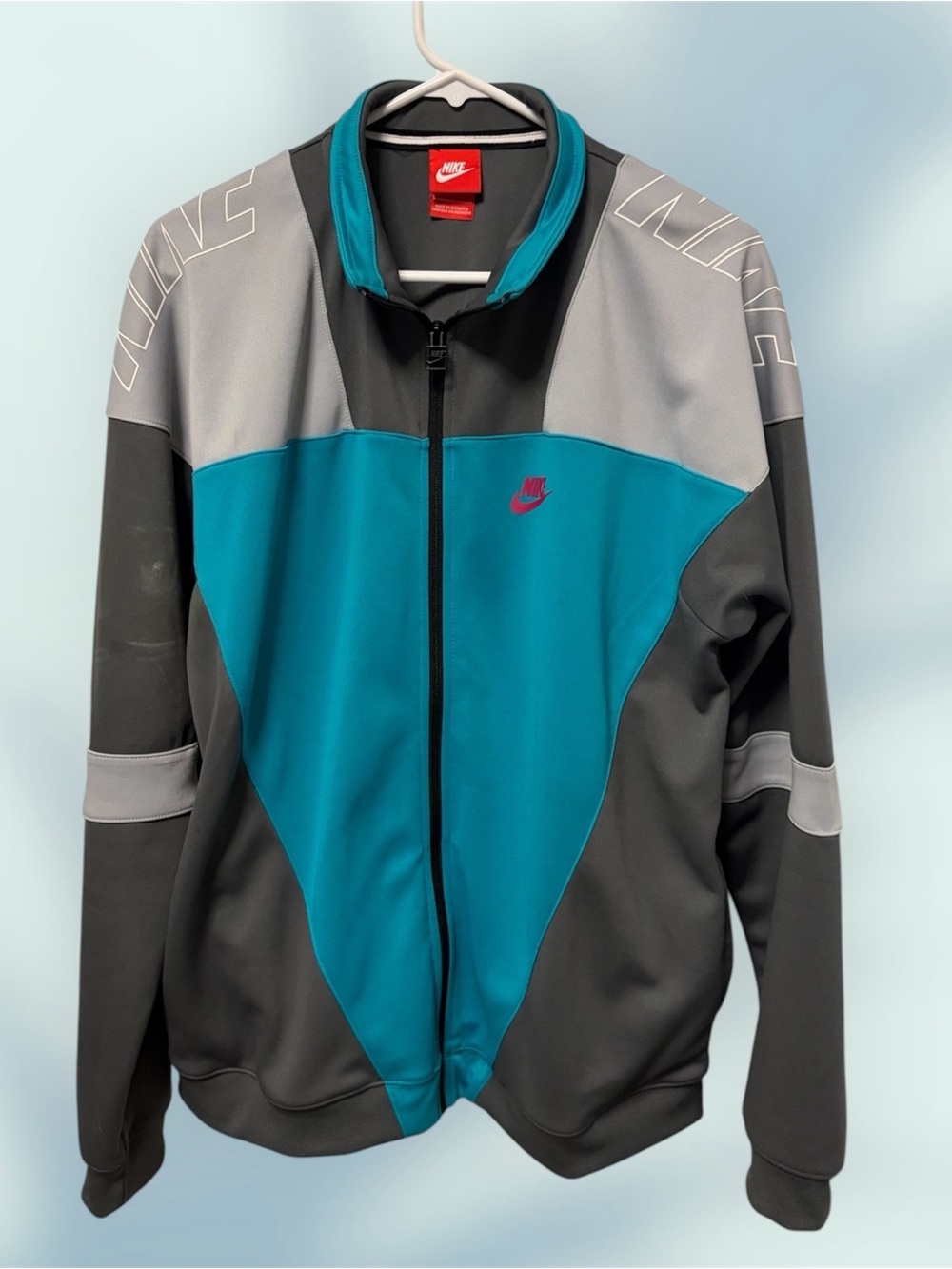 Nike Teal & Gray Men's Track Jacket
